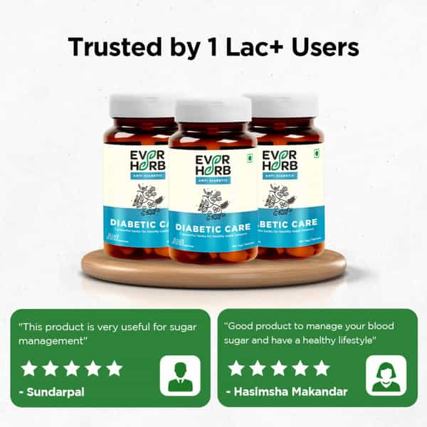 Everherb Diabetic Care - Aids In Blood Sugar Management - Bottle Of 60 Tablets (By Pharmeasy)