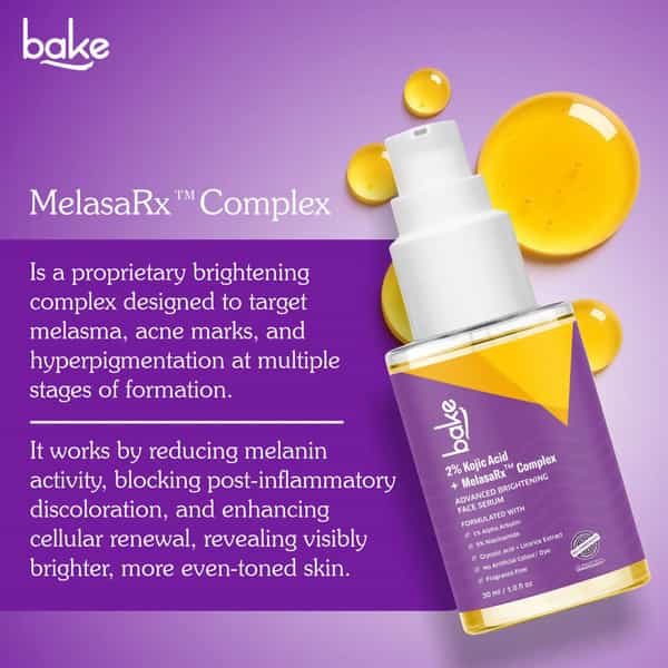 Bake 2% Kojic Acid Face Serum With Melasrx Complex For Dark Spots | Pigmentation (30Ml)