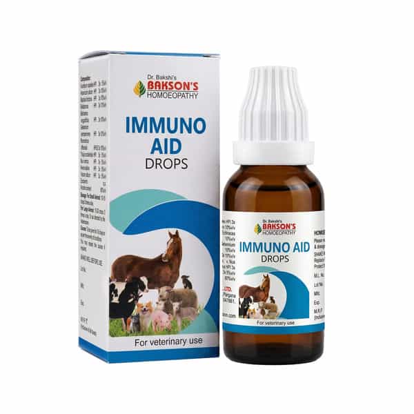 Dr Bakshi's Bakson Homoeopathy | Immuno Aid Drops | For Veterinary Use | Bottle Of 30 Ml
