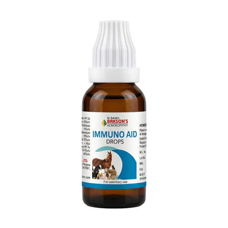 Dr Bakshi'S Bakson Homoeopathy | Immuno Aid Drops | For Veterinary Use | Bottle Of 30 Ml