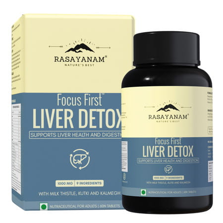 Rasayanam Liver Detox | Nac | Milk Thistle & Herbs | Detox | Digestion & Energy | 60 Tablets