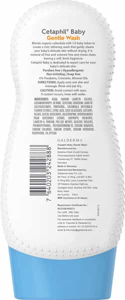 Cetaphil Baby Gentle Wash With Organic Cvalemndula | 230 Ml