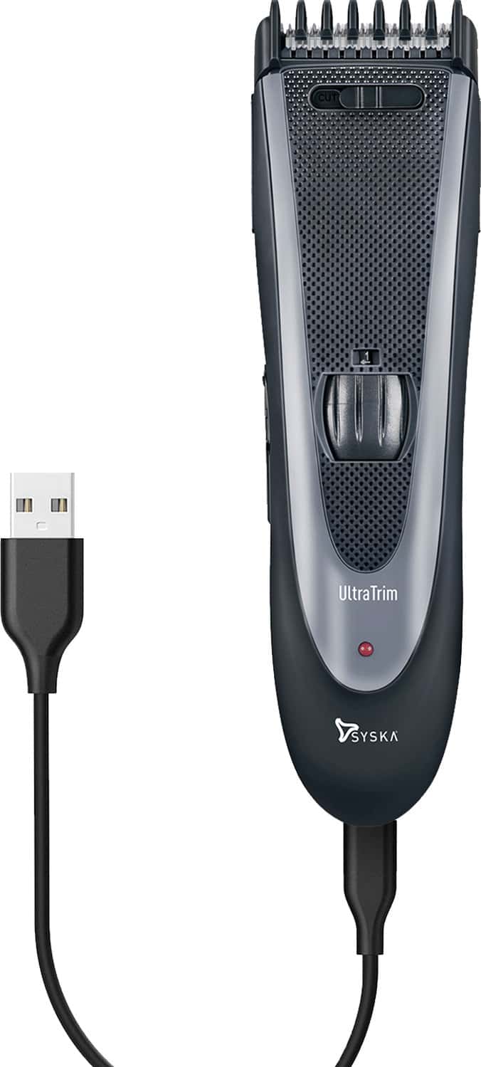 Syska Ht1309_b Runtime: 60 Min Trimmer For Men (Black Grey)