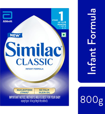 Similac Classic Stage 1 Infant Formula Food (up To 6 Months) Box 800 Gm