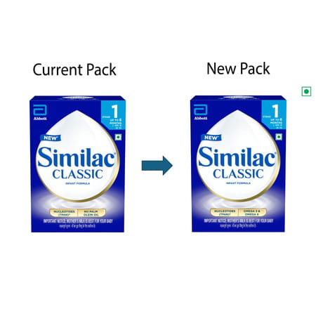 Similac Classic Stage 1 Infant Formula Food (Up To 6 Months) Box 800 Gm