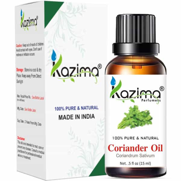Kazima Coriander Essential Oil (15Ml) 100% Pure Natural For Skin Care & Hair Treatment (15 Ml)