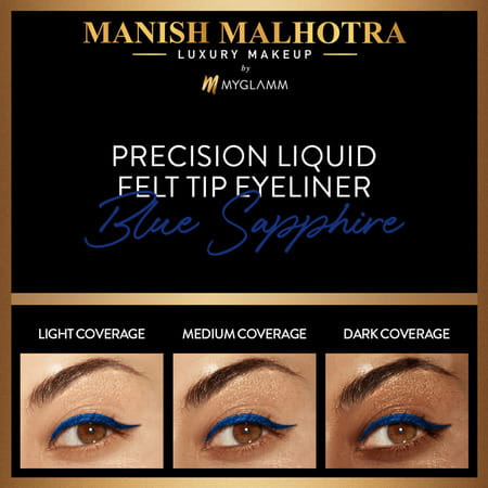 Manish Malhotra Beauty By Myglamm Precision Liquid Eyeliner-Blue Sapphire