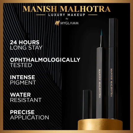 Manish Malhotra Beauty By Myglamm Precision Liquid Eyeliner-Blue Sapphire