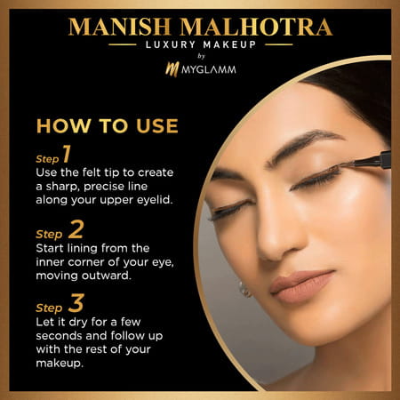 Manish Malhotra Beauty By Myglamm Precision Liquid Eyeliner-Blue Sapphire