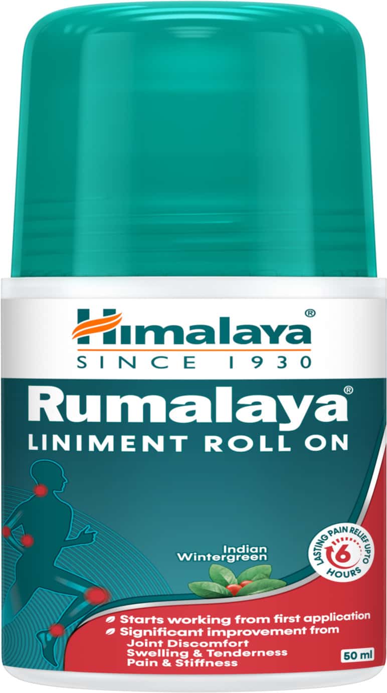 Himalaya Rumalaya Liniment Roll On | Quick Pain Relief | For Back, Neck, Knee & Muscle Pain | 50 Ml