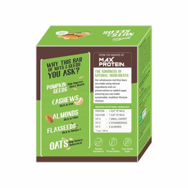 Ritebite Nuts & Seeds Nutrition Bar (Pack Of 12) Box Of 420 G