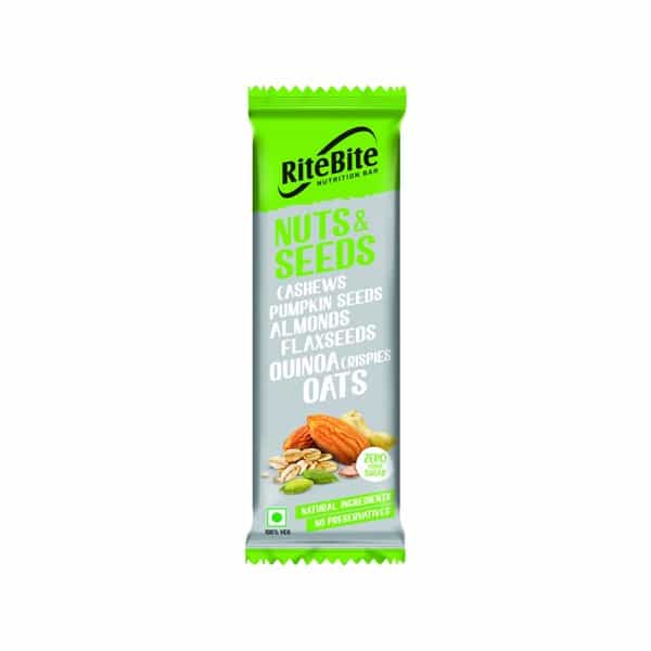 Ritebite Nuts & Seeds Nutrition Bar (Pack Of 12) Box Of 420 G