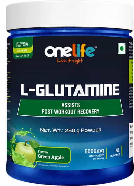 Onelife L-Glutamine Green Apple - 250Gm