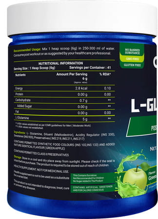 Onelife L-Glutamine Green Apple - 250gm