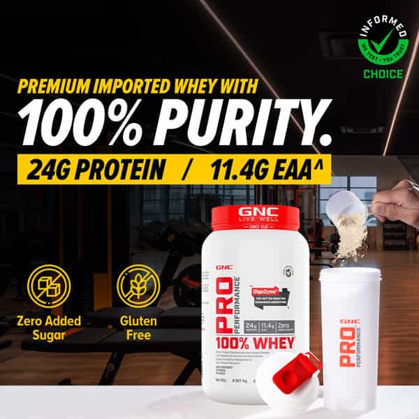 Gnc Pro Performance 100% Whey Protein Powder | 907 G | 24G Protein | 5.5B Bcaa | Chocolate Fudge