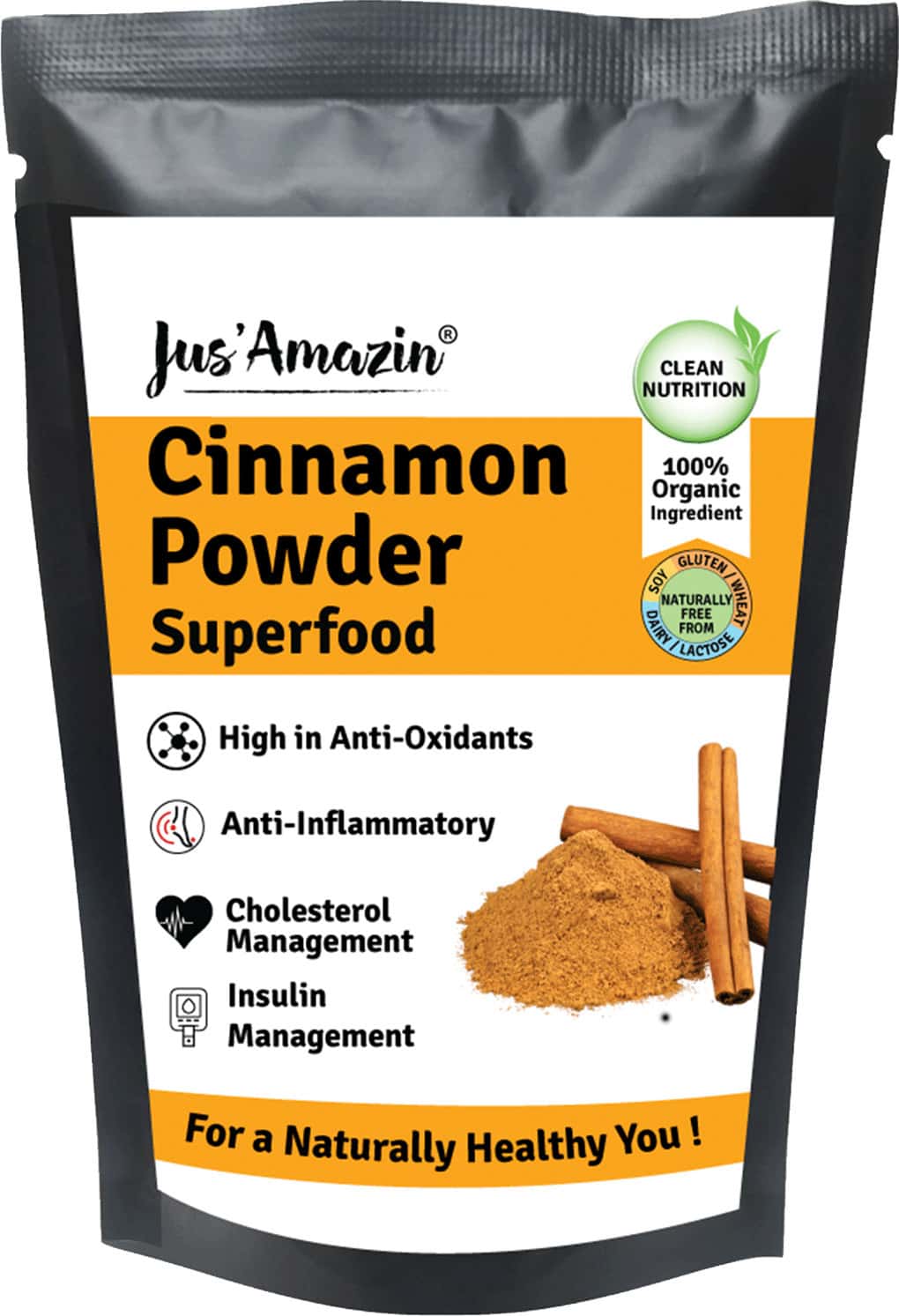 Jus Amazin Organic Cinnamon Powder (75g) Clean Nutrition Superfood