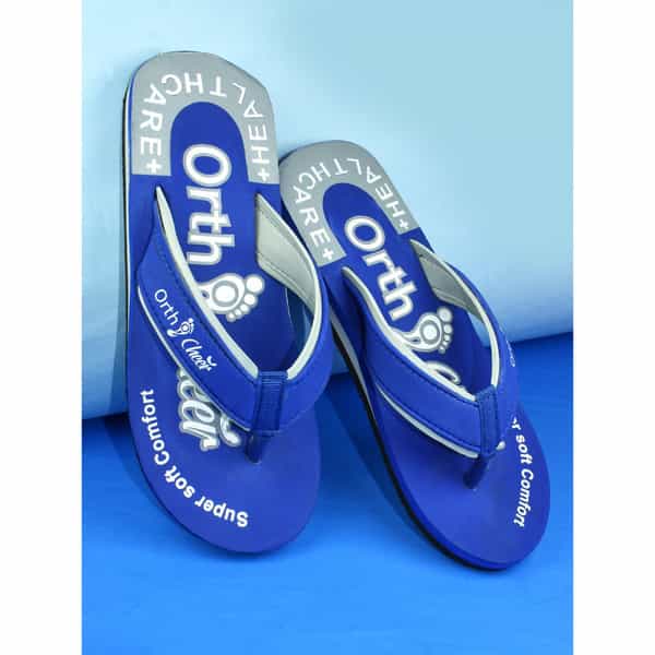 Ortho Cheer Women's Orthopedic And Diabetic Relief Super Soft Slipper | Blue | Size - 6 | 1 Pair