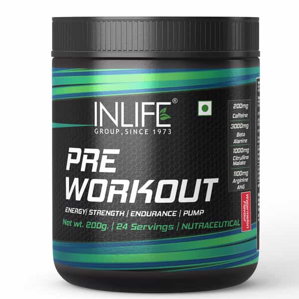 Inlife Pre-Workout Supplement Pre Workout Formula 200G (24 Servings | Watermelon)