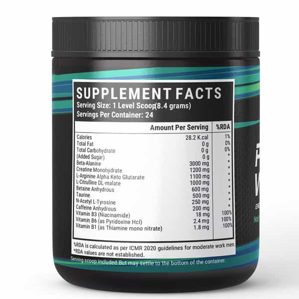 Inlife Pre-Workout Supplement Pre Workout Formula 200G (24 Servings | Watermelon)