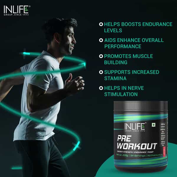 Inlife Pre-Workout Supplement Pre Workout Formula 200G (24 Servings | Watermelon)