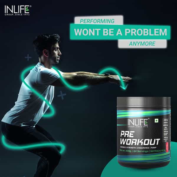 Inlife Pre-Workout Supplement Pre Workout Formula 200G (24 Servings | Watermelon)