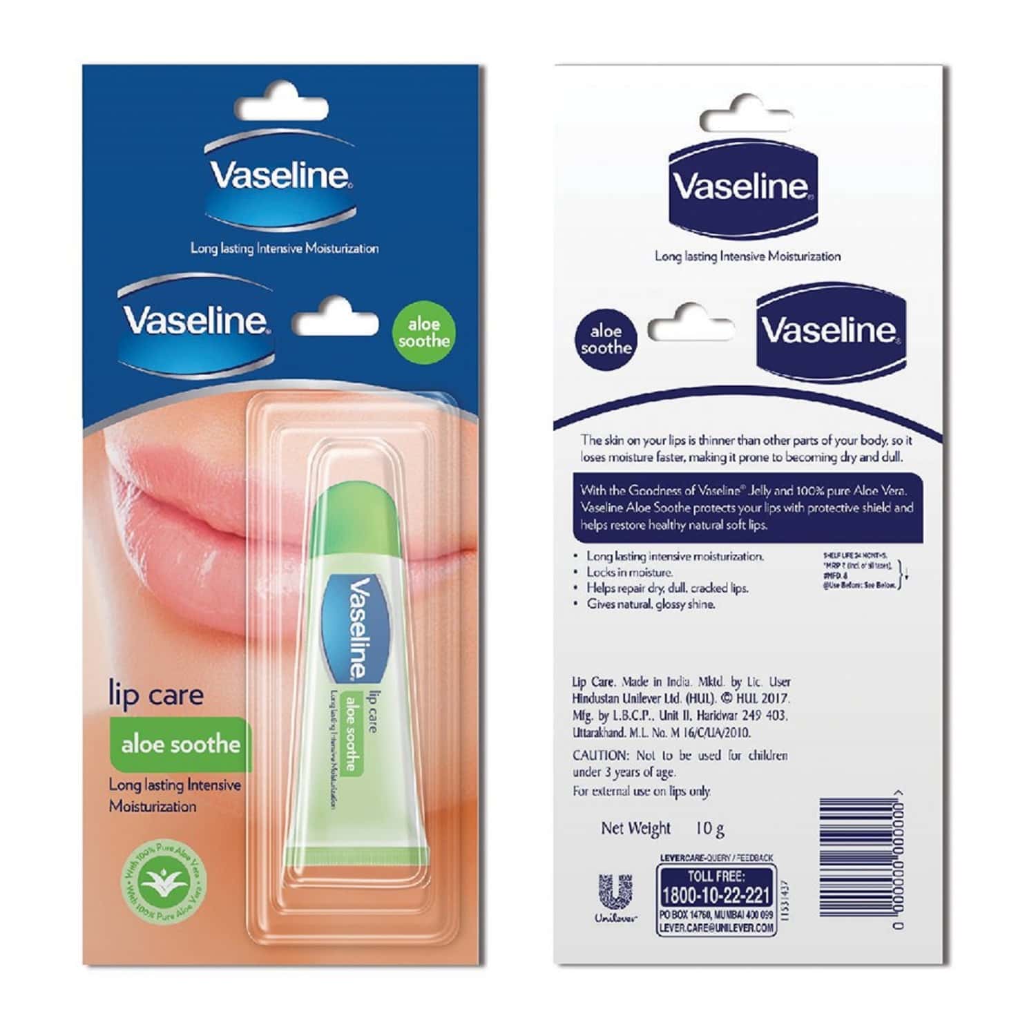 Buy Vaseline Aloe Soothe Lip Care, 10 Gm Online & Get Upto 60 OFF at