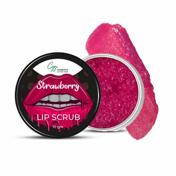 Cgg Cosmetics Strawberry Lip Scrub For Brightening Dark Lips | Dry Lips | Pigmented Lips | 10 Grams