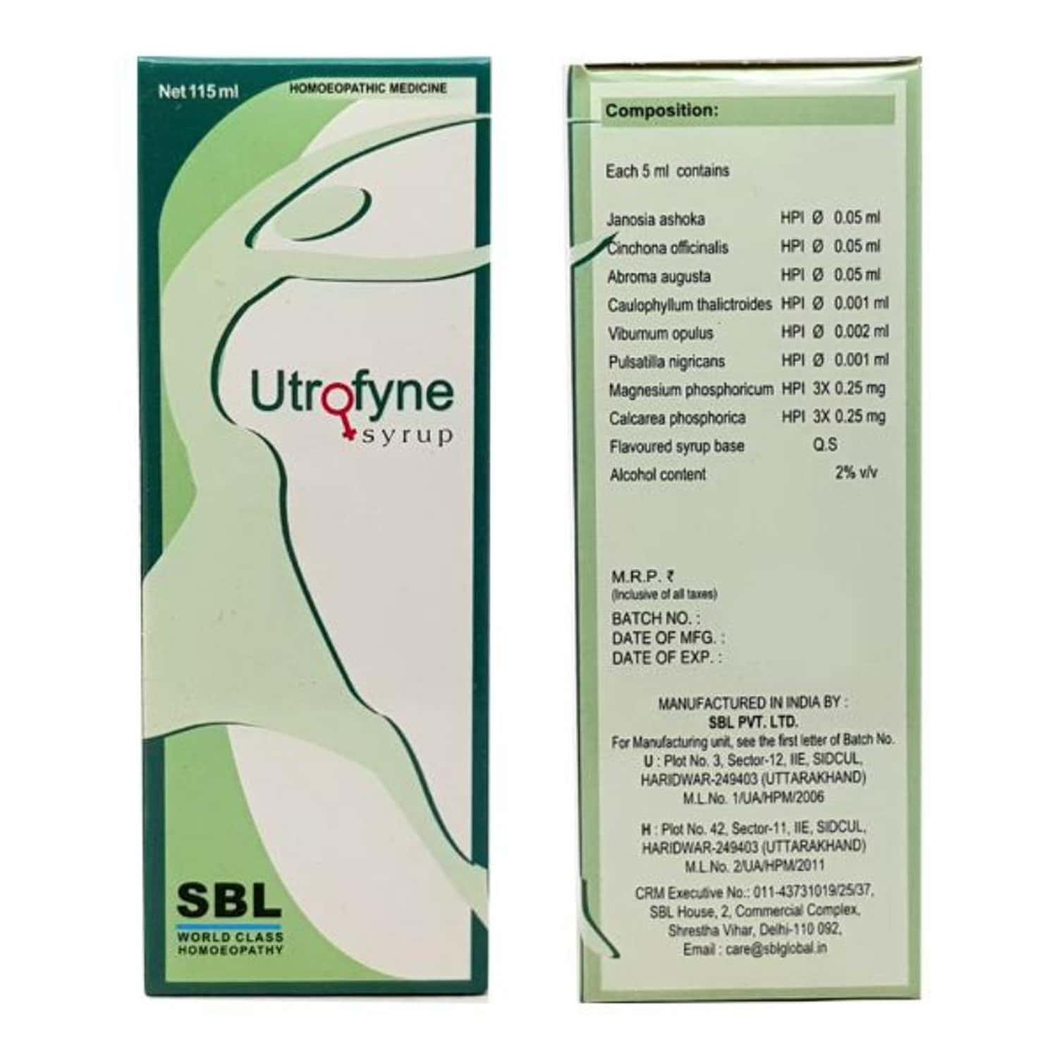 Sbl Utrofyne Syrup 115 Ml Pack Of 2