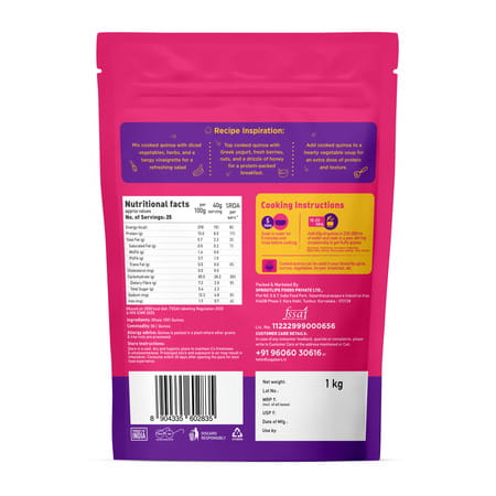 Yoga Bar Whole Quinoa Gluten Free 1Kg