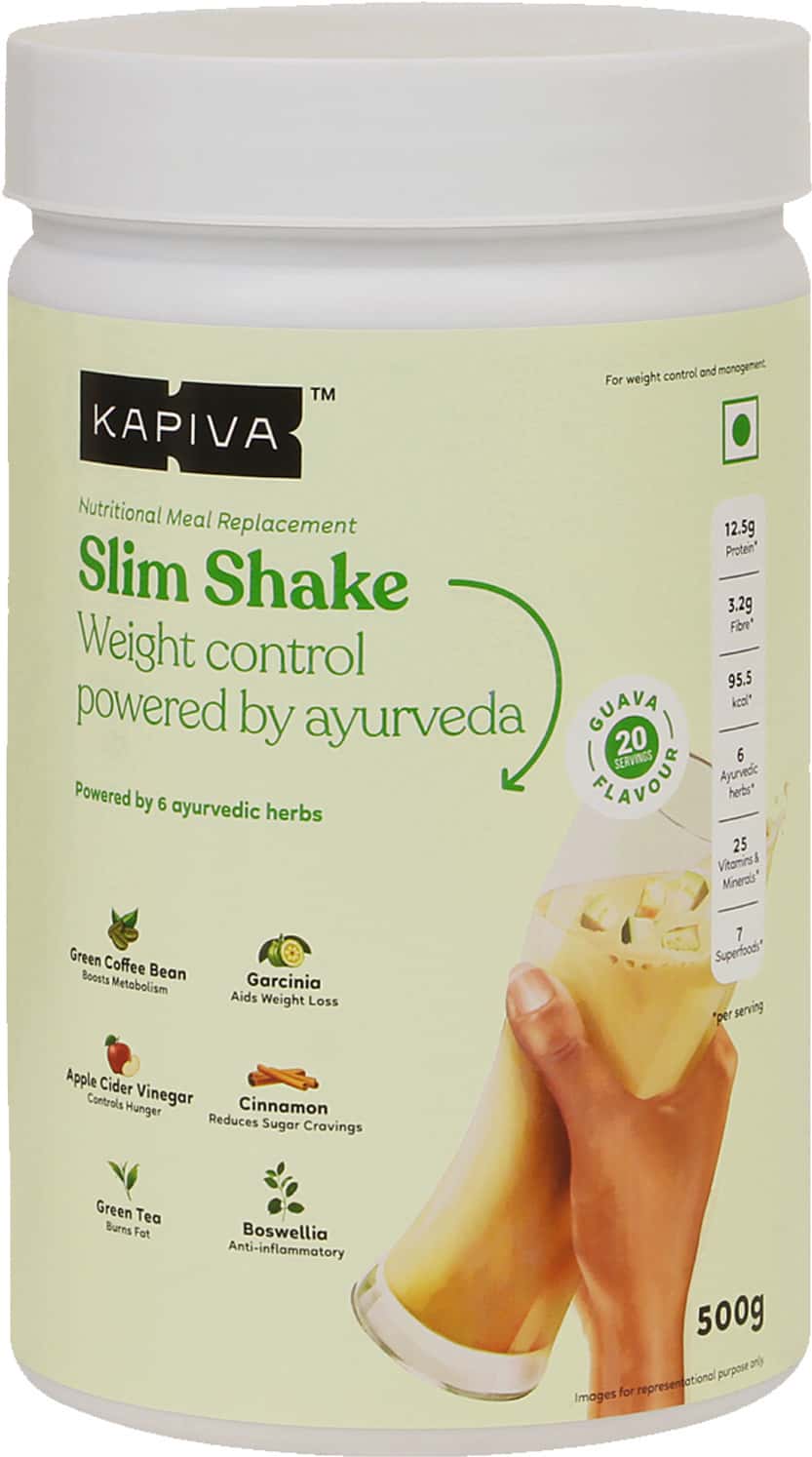 Kapiva Guava Slim Shake -Meal Replacement Drink Powered - 500 Grams