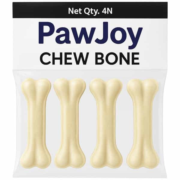 Paw Joy Rawhide Dog Chew Bone 6 Inches | Chicken Flavour | Dog Treats | 2 Kg