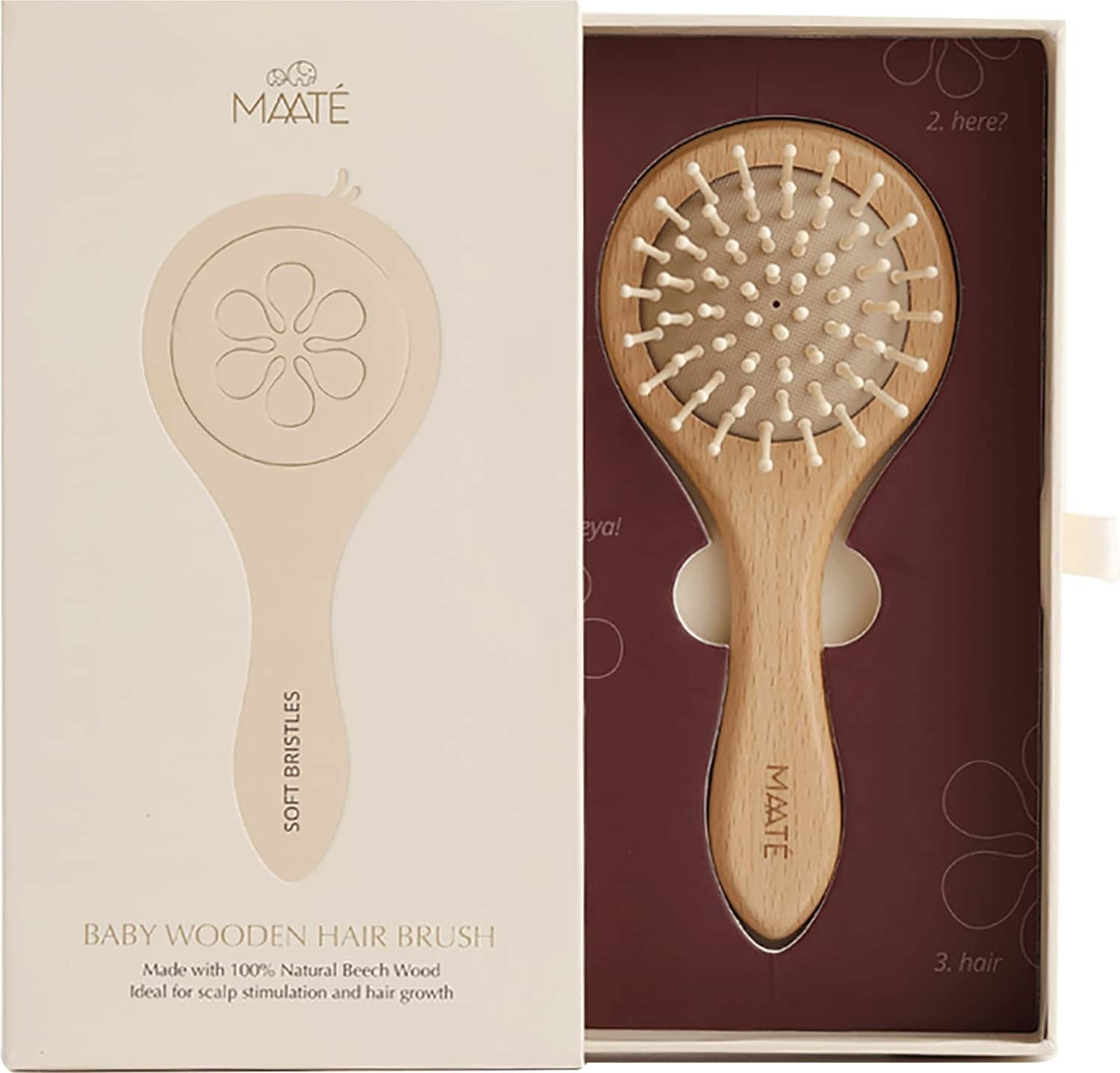 Maate Baby Wooden Comb Gift Box I Baby Wooden Hair Brush