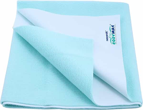 Newnik Cozymat Soft Water-Proof & Reusable Mat (Size: 70Cm X 50Cm) Sea Green Small
