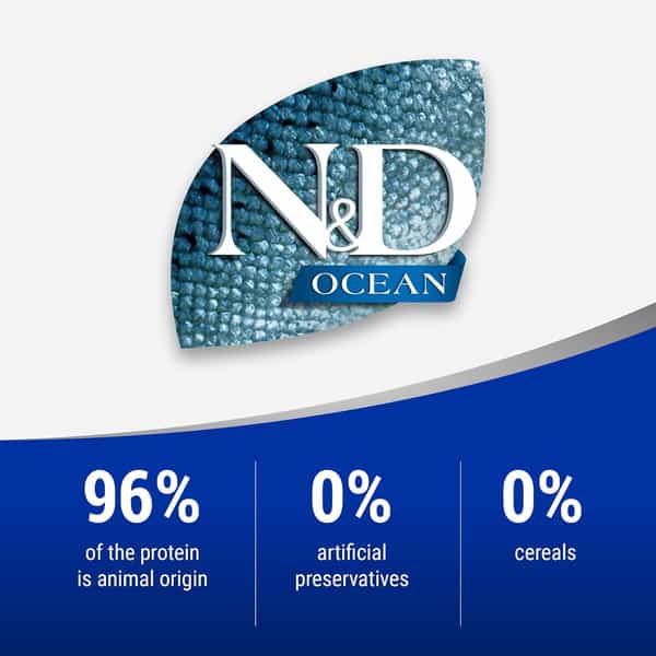 Farmina N&D Ocean Dog Dry Pet Food | Grain Free | Adult Medium & Maxi Breed | 2.5 Kg