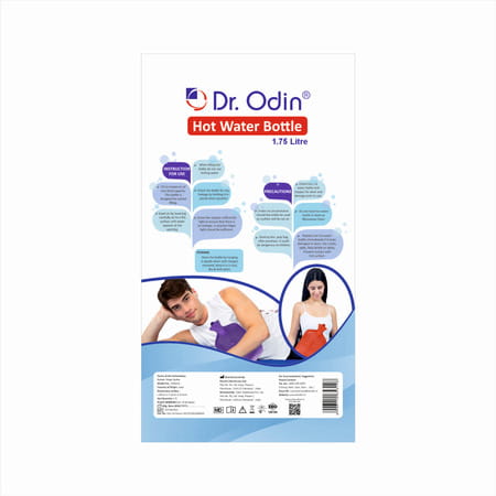 Dr. Odin Hot Water Bag (1.75 Litre) Non Electric Leakproof Hot Water Bottle For Body Pain (Orange)