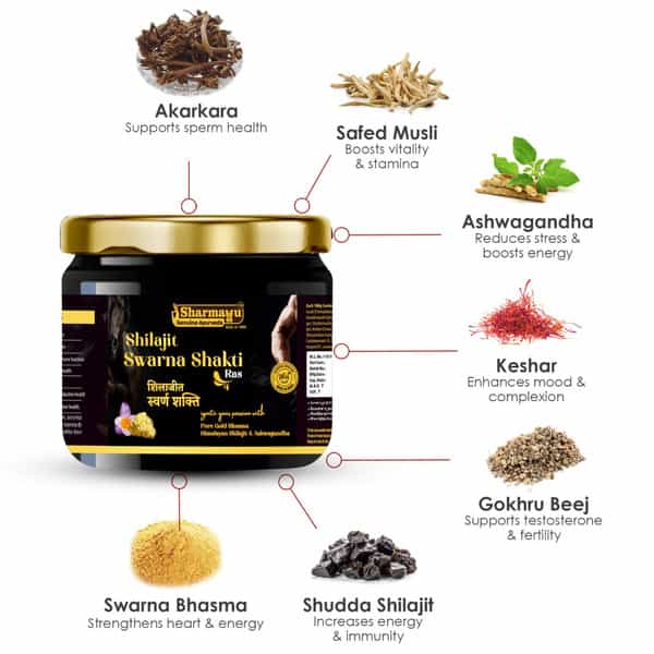 Sharmayu Shilajit Swarna Shakti Ras - 200G