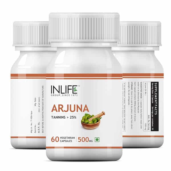 Inlife Arjuna Extract 60-Veg Capsules (500 Mg) (2 Pack) (2 X 60 No)