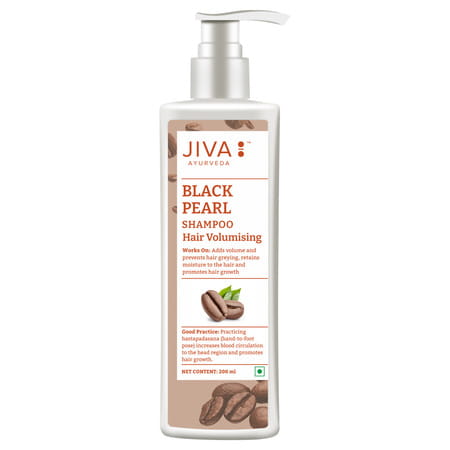 Jiva Ayurveda Black Pearl Shampoo | Controls Hair Loss & Dandruff - 200ml (Pack Of 4)
