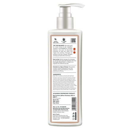 Jiva Ayurveda Black Pearl Shampoo | Controls Hair Loss & Dandruff - 200ml (Pack Of 4)