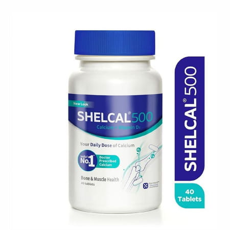 Shelcal 500mg Bottle Of 40 Tablets