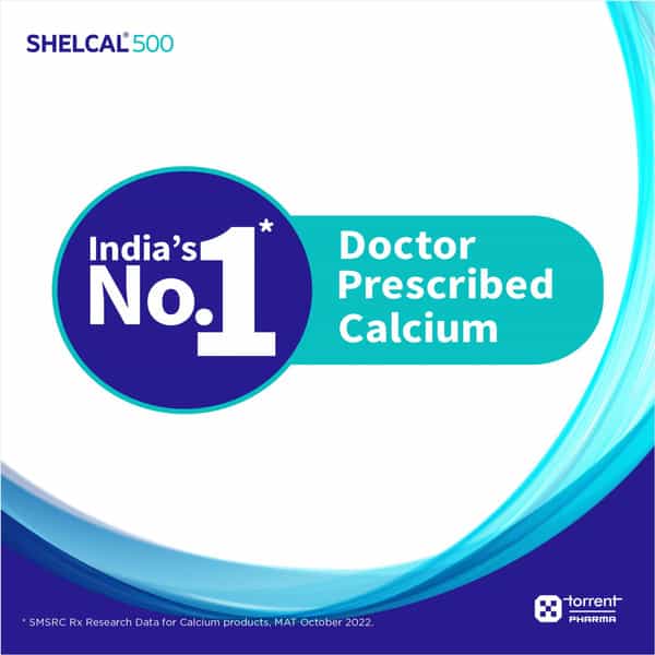 Shelcal 500Mg Bottle Of 40 Tablets