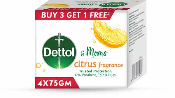 Dettol & Moms Bathing Soap Citrus - 75Gm ( Buy 3 Get 1 )