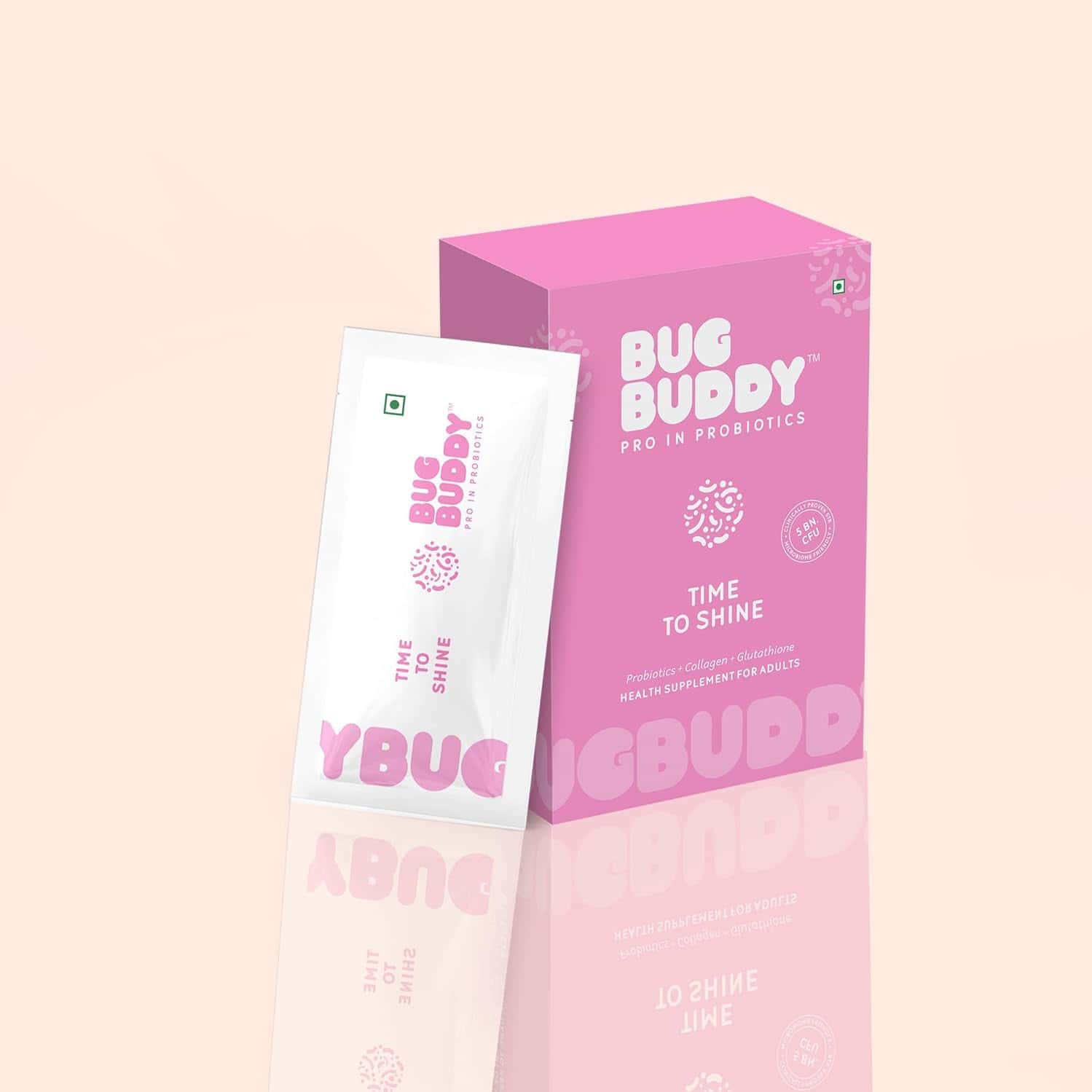 Bug Buddy Time To Shine | For Glowing Skin/acne Reduction & Healthy Hair | 15 Days Pack