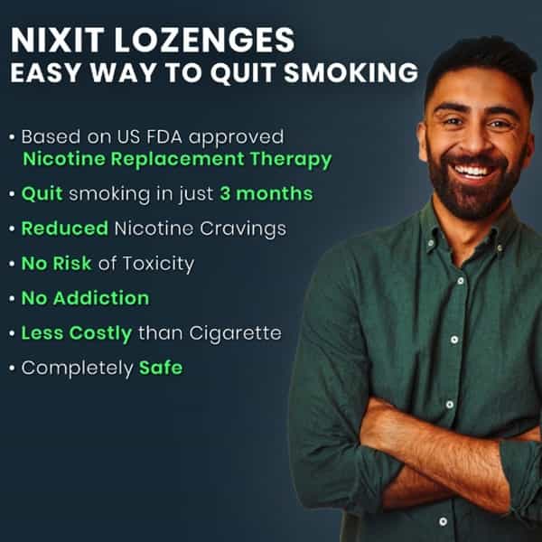 Nixit Nicotine Frost Mint Lozenges 2Mg Sugar Free (Pack Of 7) - Helps Quit Smoking