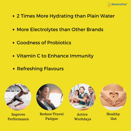 Electrofizz Hydration Energy Powder For Workout For Men And Women- Pineapple Flavour 1 Kg Jar