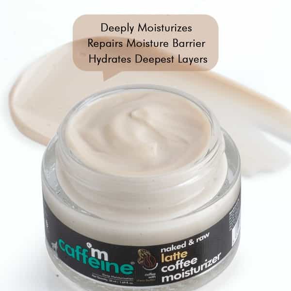 Mcaffeine Nonsticky Latte Coffee Face Moisturizer With Ceramide &Shea Butter For Deep Moisturization