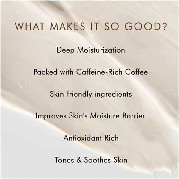 Mcaffeine Nonsticky Latte Coffee Face Moisturizer With Ceramide &Shea Butter For Deep Moisturization