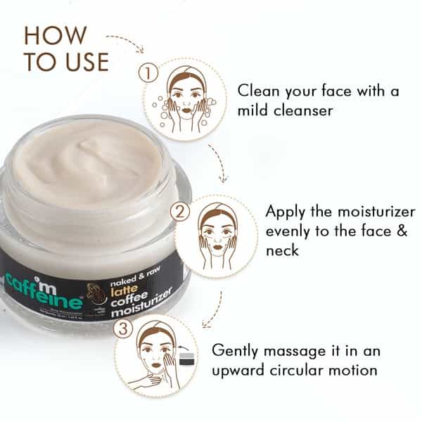 Mcaffeine Nonsticky Latte Coffee Face Moisturizer With Ceramide &Shea Butter For Deep Moisturization