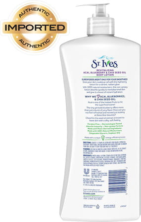 St Ives Revitalizing Acai Blueberry & Chia Seed Oil Body Lotion- 621ml