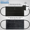 Quarant 3 Ply Black Surgical Face Mask With Adjustable Nose Pin Uv Sterilized - Pack Of 100